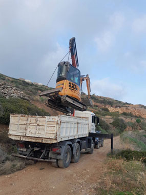 Construction machinery in Sifnos