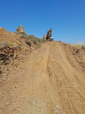 Road construction in Sifnos